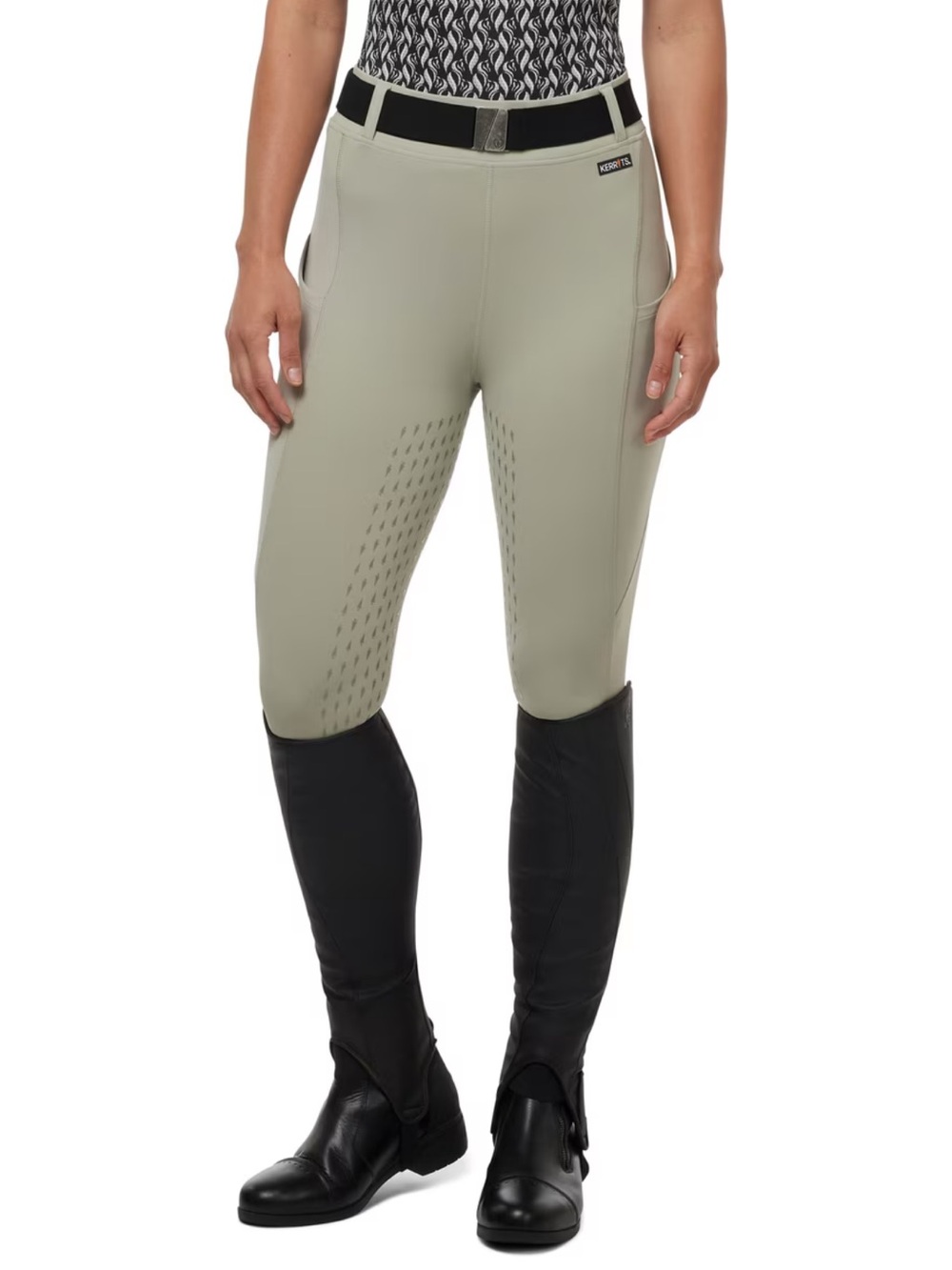 NWT Kerrits Coolcore Full Leg Tech Riding Tight, UPF 50 equestrian Sand, Medium